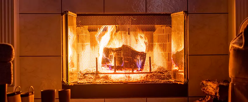 Mendota Hearth Landscape Fireplace Installation in Canton, Illinois