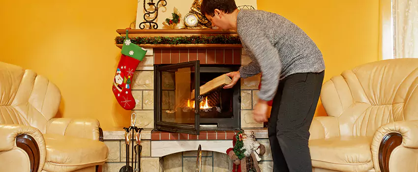 Rusted Metal Fireplace Restoration in Canton, Illinois